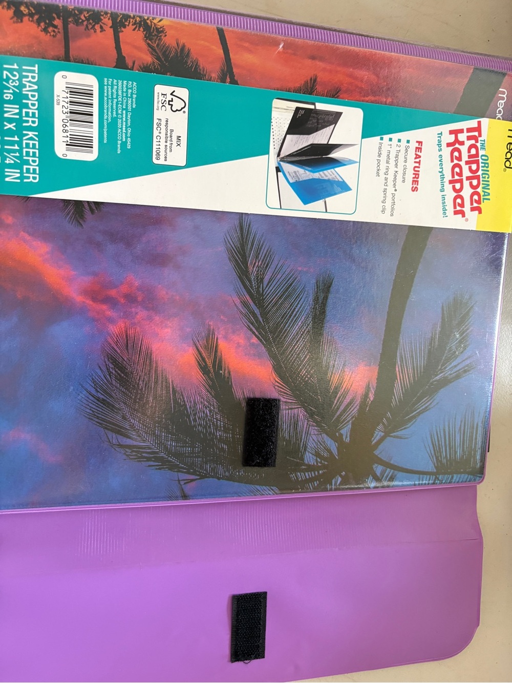 Tropical Palm Trapper Keeper Binder - Purple 2020 new